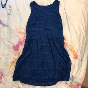 Blue lace dress